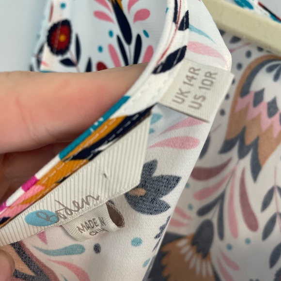 Boden, women’s US 10, multicolor floral asymmetrical sleeveless maxi dress EUC - Picture 4 of 8